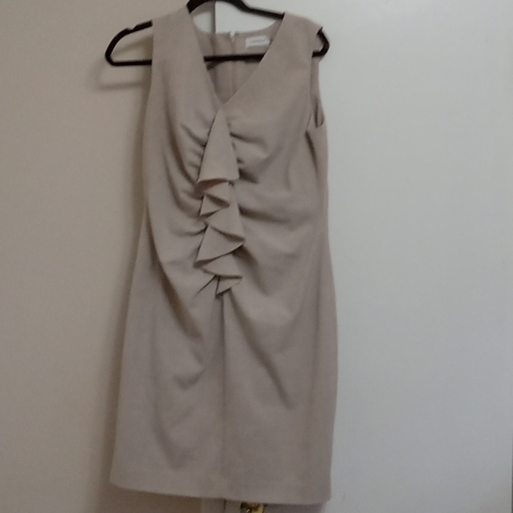 Calvin Klein size 12 beige business dress